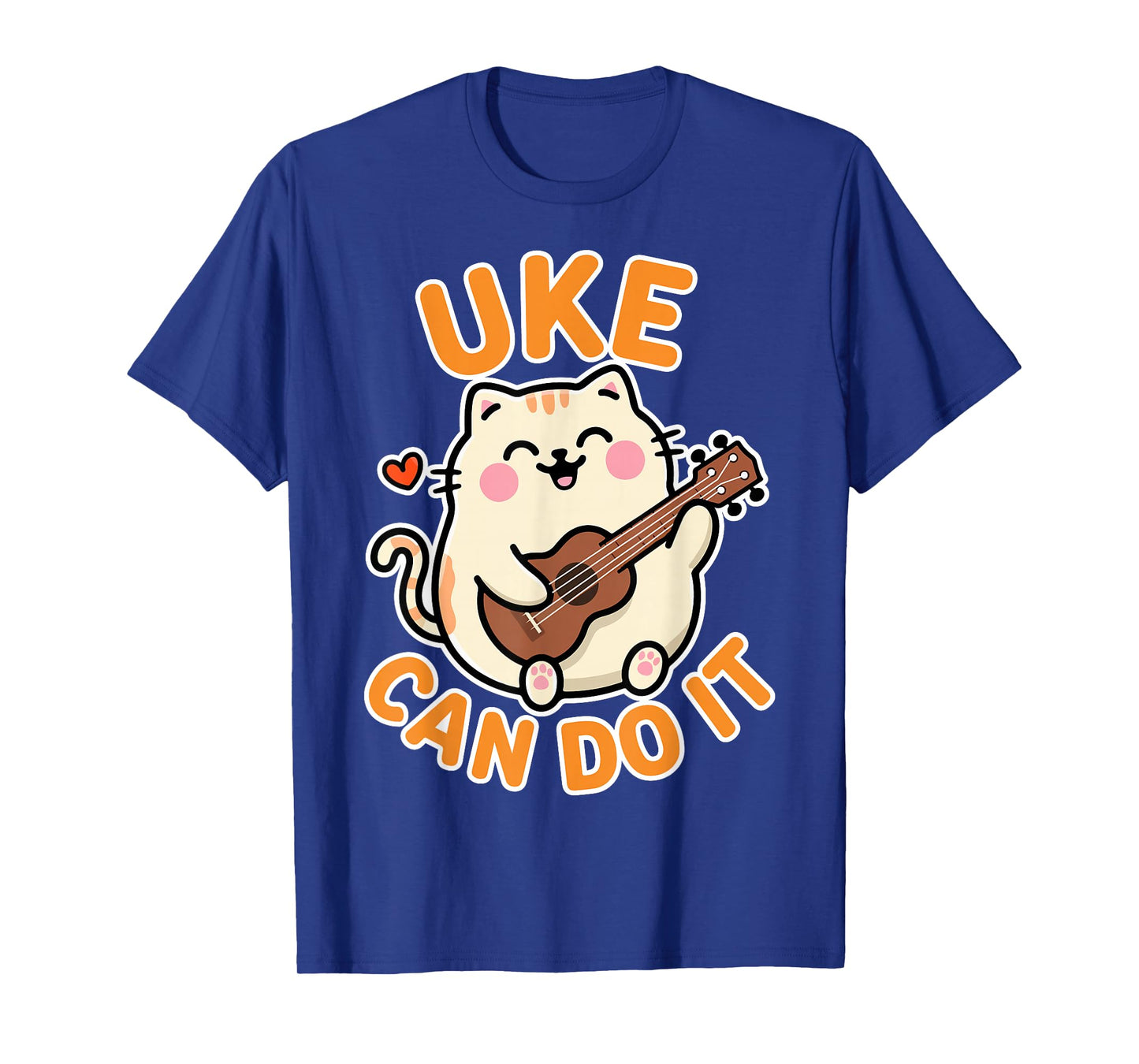 Uke Can Do It - Cat and Uke Lover Ukulele Player Gifts T-Shirt