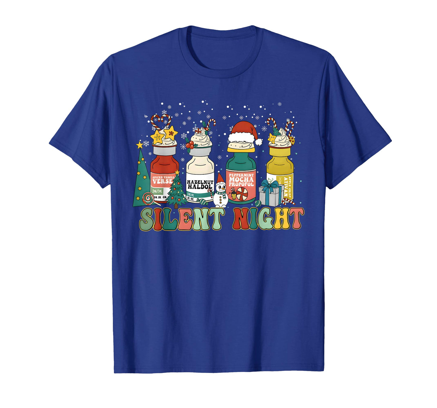 Funny Santa Propofol Silent Night ICU Nurses Merry Christmas T-Shirt