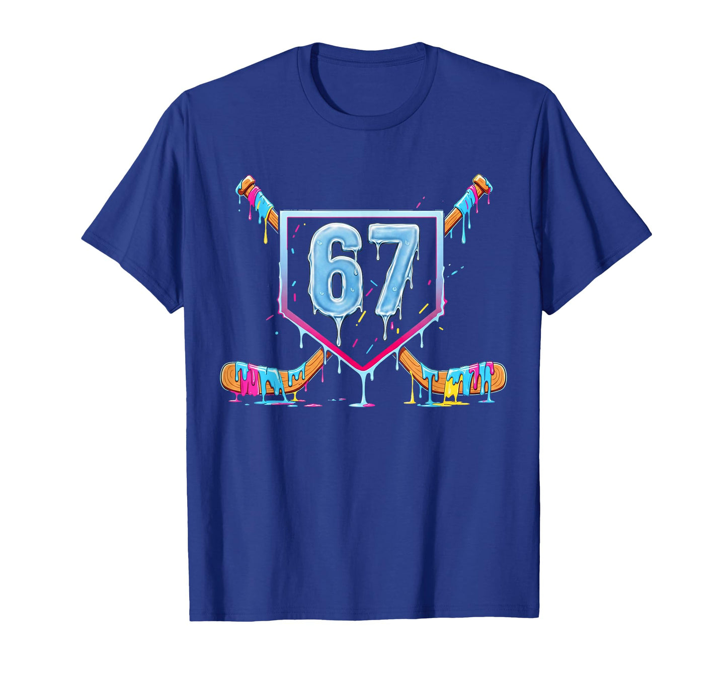 67 Hockey Drip Meme Number Graphic Design T-Shirt