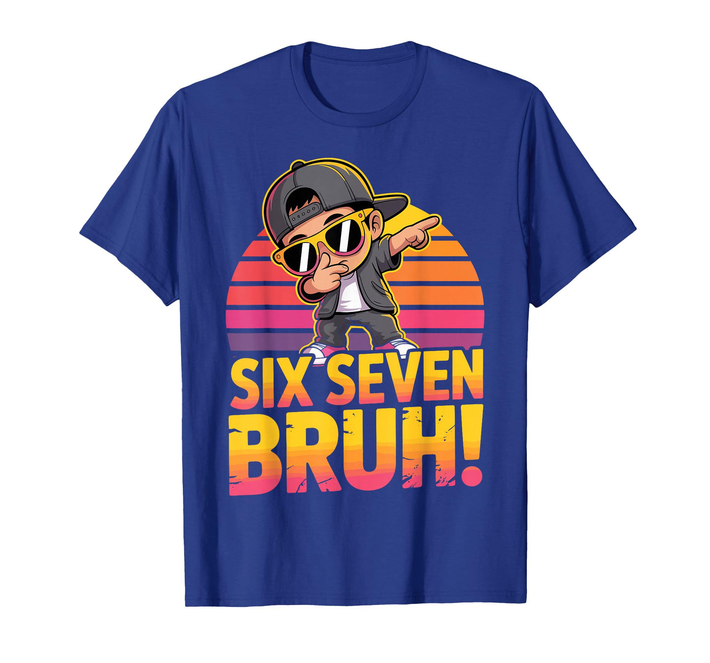 67 Meme Dabbing Six Seven 6 7 Bruh Funny Number Design Kids T-Shirt