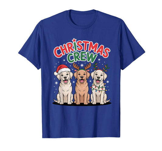 Christmas Crew Xmas Puppy Funny Christmas Labrador Retriever T-Shirt