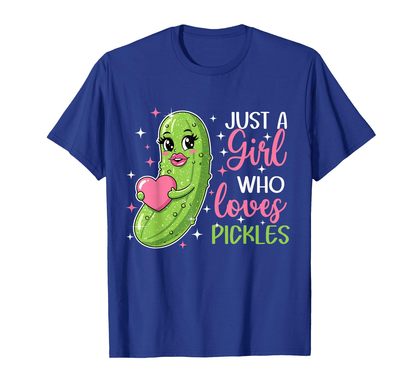 Just a Girl Who Loves Pickles Cute Design for Pickle Lovers T-Shirt