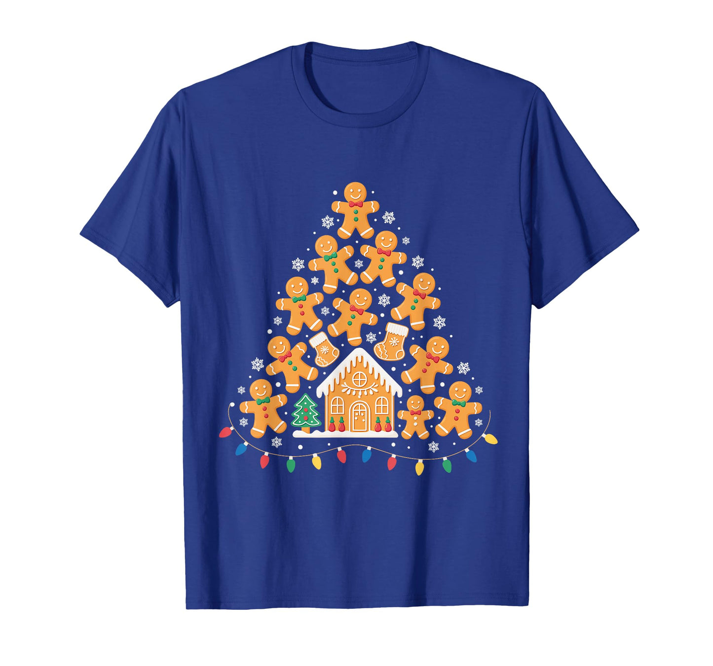 Gingerbread Christmas Tree Lights Xmas Cookie Baking Team T-Shirt