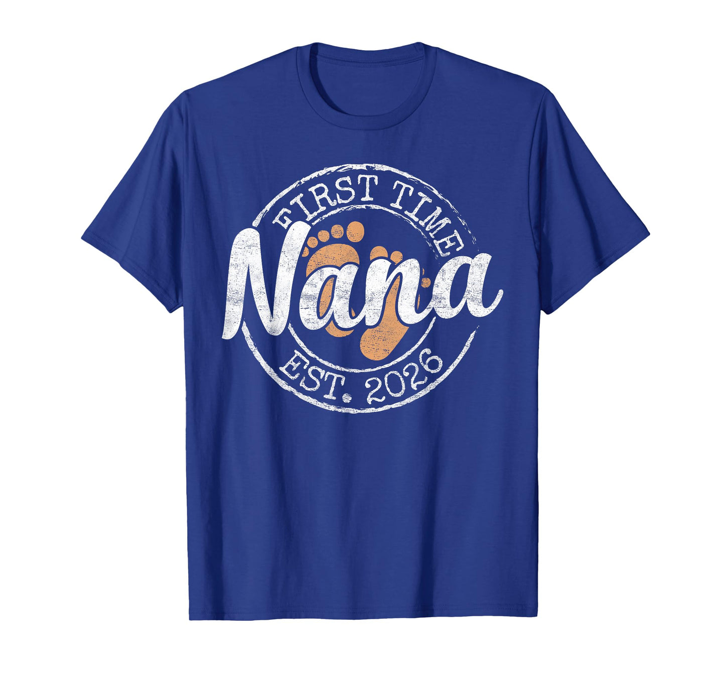 First Time Nana Est 2026 Stamp Soon Promoted to Grandma T-Shirt
