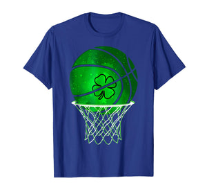 Basketball Shamrock Lucky Clover Irish St Patrick's Day Boys T-Shirt