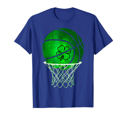 Basketball Shamrock Lucky Clover Irish St Patrick's Day Boys T-Shirt