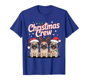Christmas Crew Xmas Puppy Small Dog Funny Christmas Pug T-Shirt