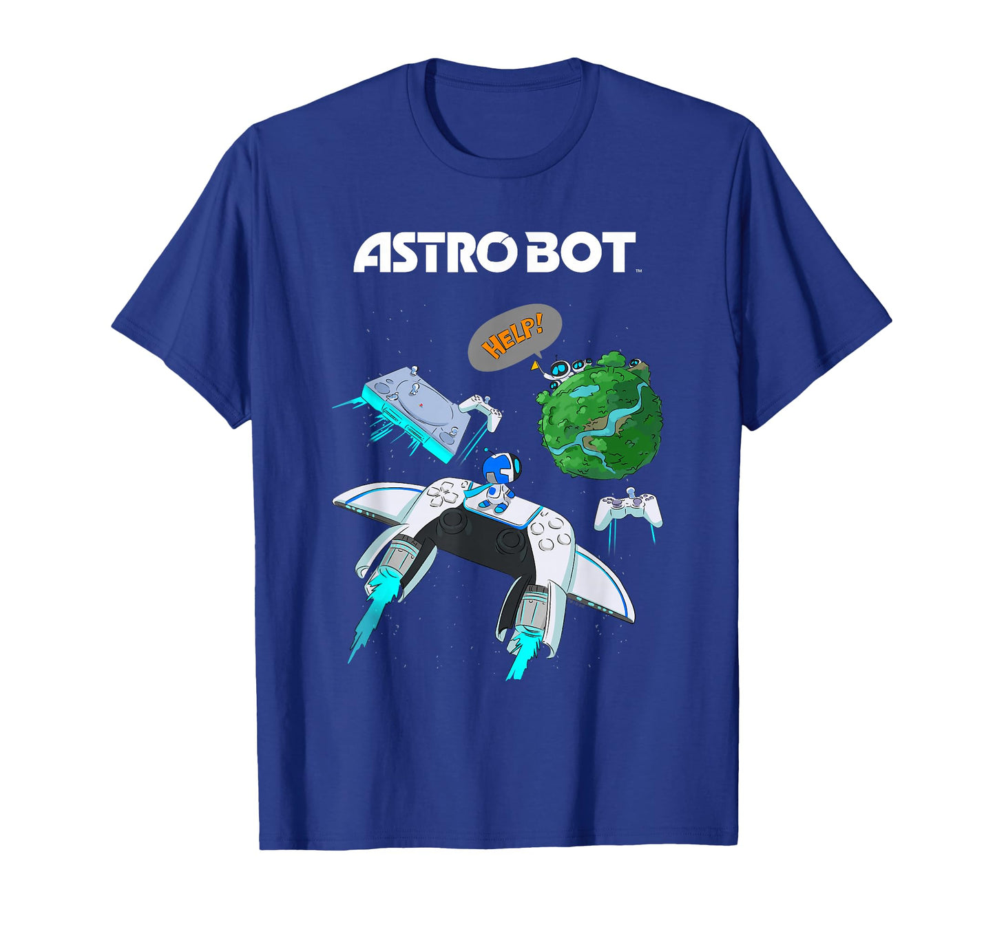 Astro Bot Controller and Console Rescue Mission Video Game T-Shirt