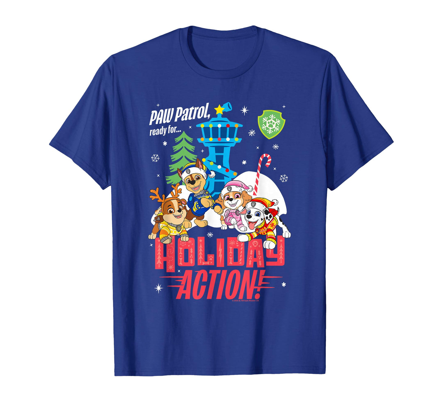PAW Patrol Christmas Ready for Holiday Action T-Shirt