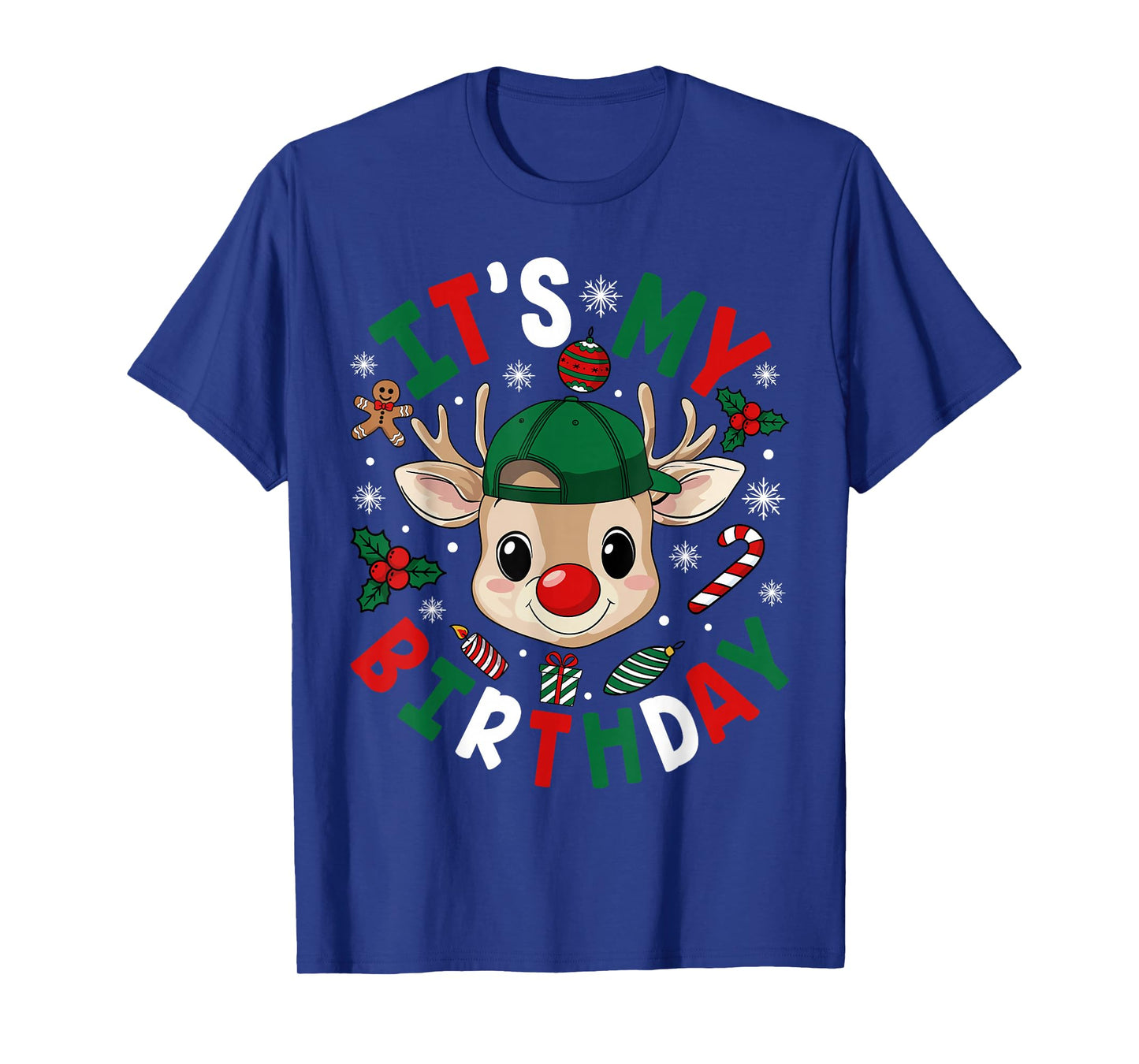 It's My Birthday Boys Kids Reindeer Christmas Pajama T-Shirt