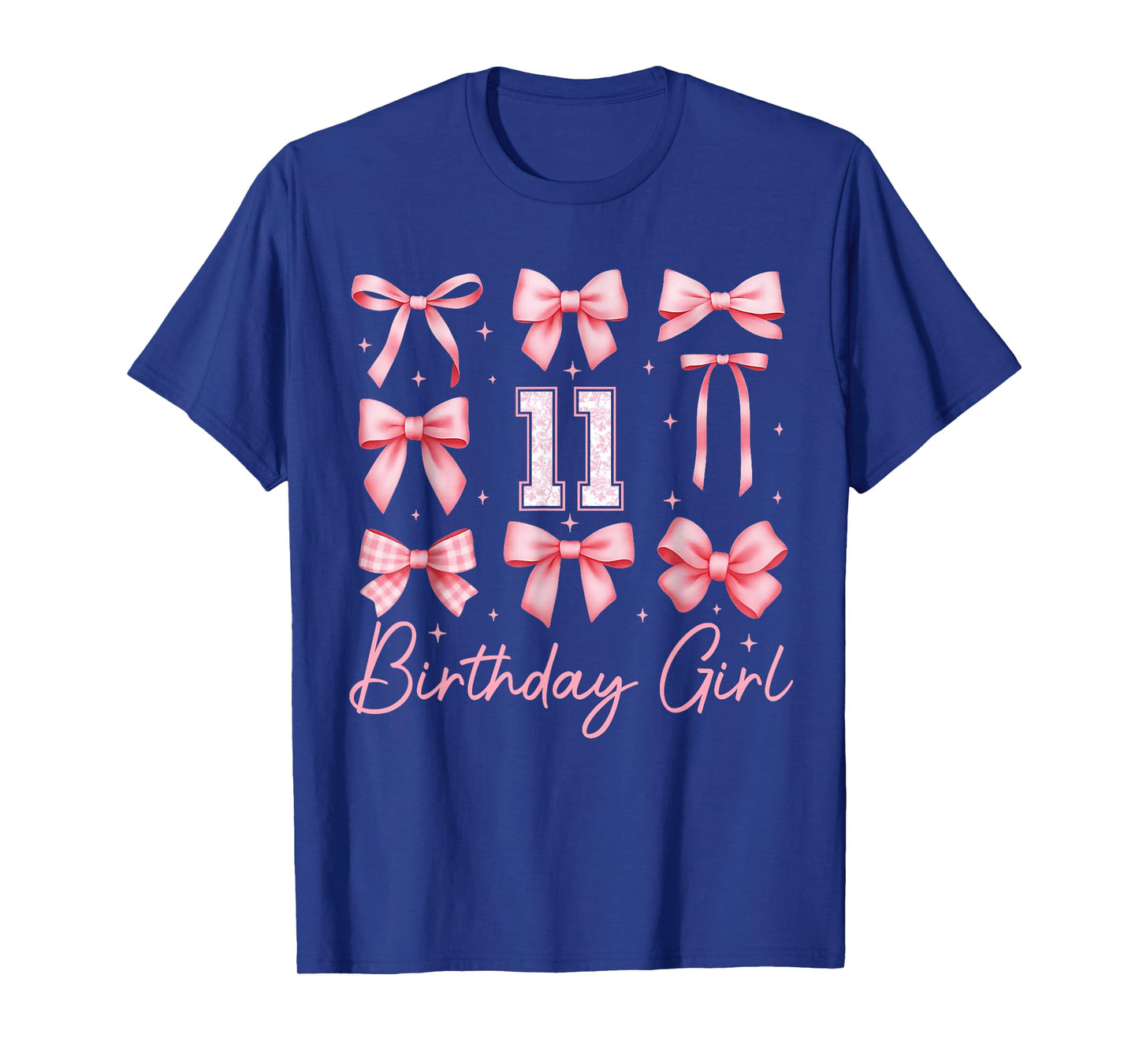 11th Birthday Girl Coquette Bow Floral Toile 11 Year Old T-Shirt