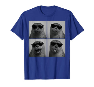 Seal Sea Lion Photobooth Seal Ocean with Sunglasses Cool T-Shirt