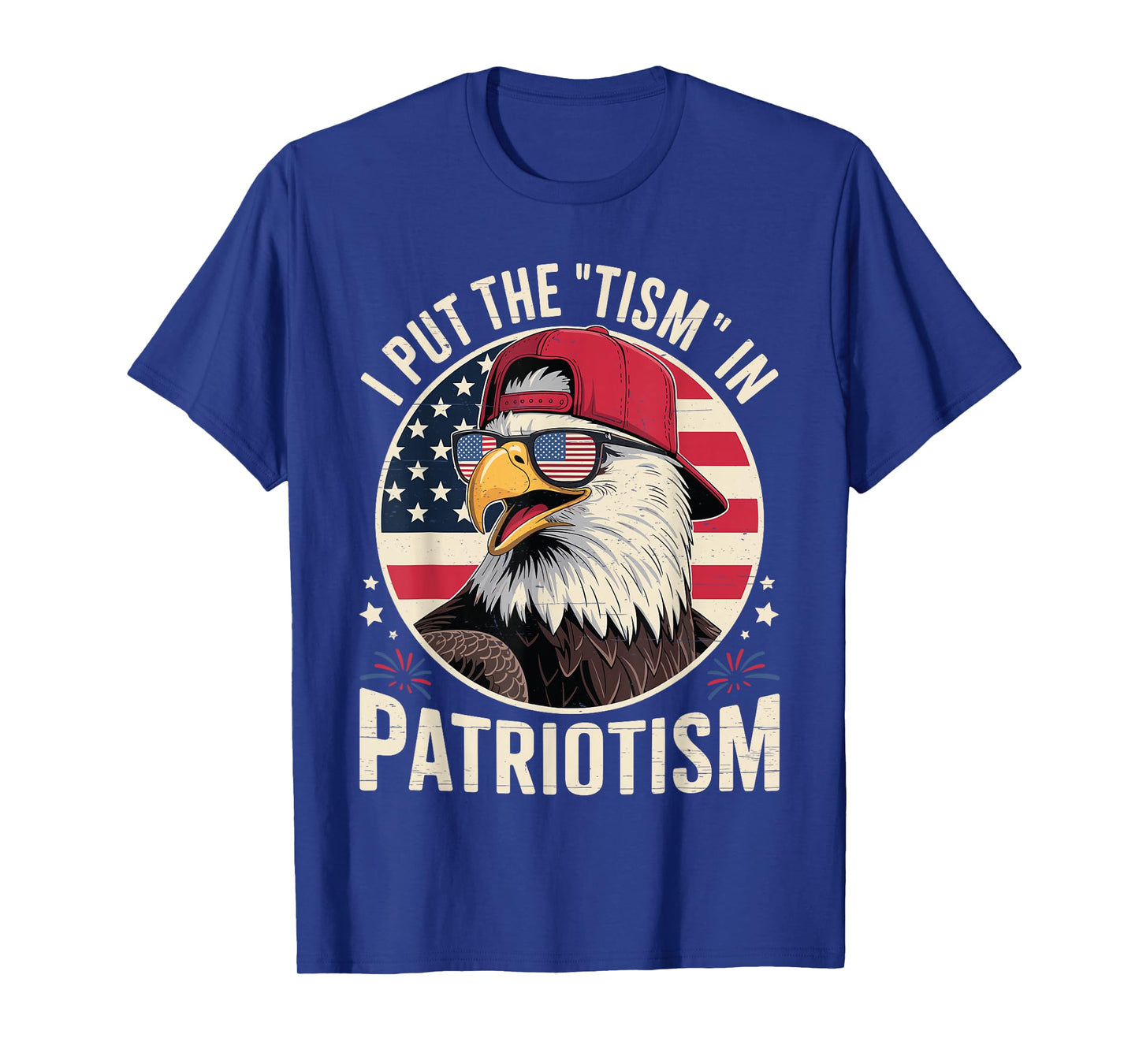 American Flag Eagle Patriotic Eagle Fireworks 4th of July T-Shirt