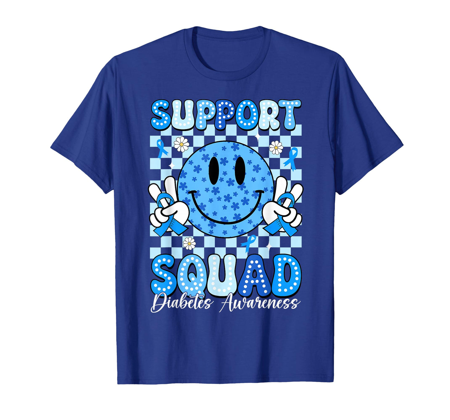 in November We Wear Blue Diabetes Awareness Support Squad T-Shirt