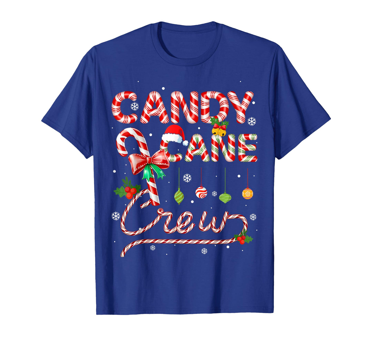 Candy Cane Crew Xmas Adult Men Women Kids Christmas Pajamas T-Shirt