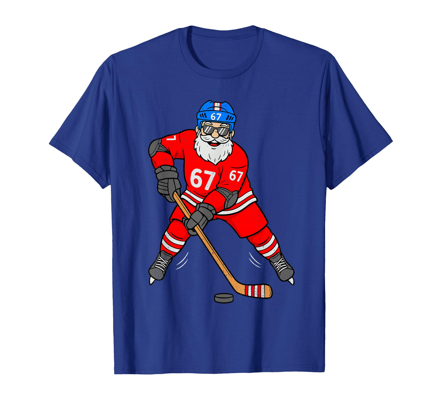 67 Ice Hockey Santa Six Seven Meme Christmas Sport Mens Boys T-Shirt
