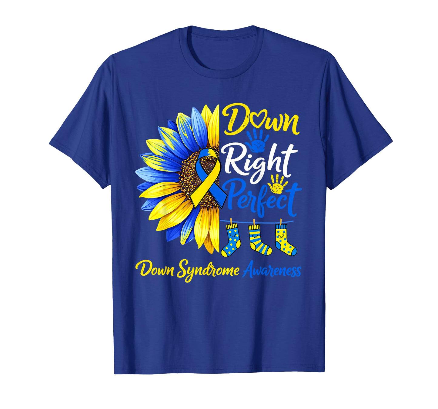Down Right Perfect Down Syndrome Awareness Womens Trisomy 21 T-Shirt