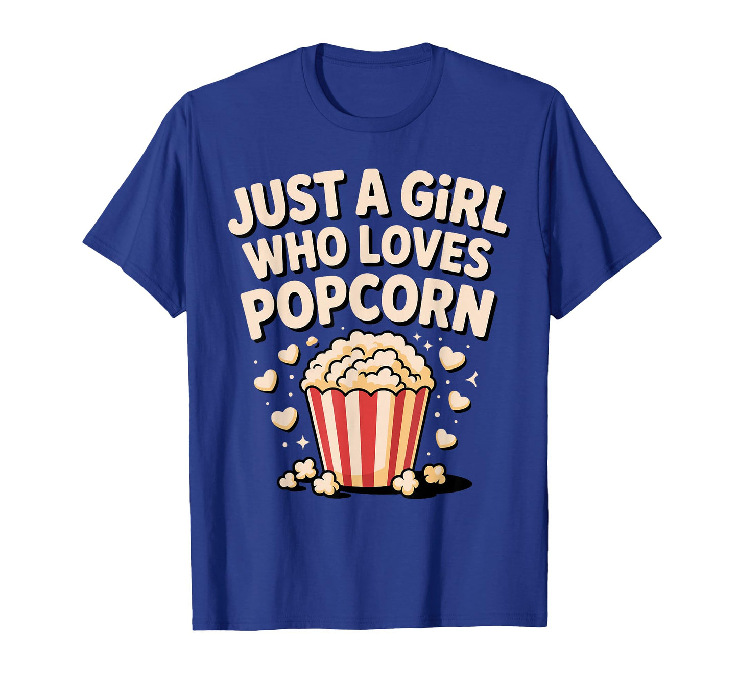 Best Popcorn Art for Women Girls Movie Food Popcorn Lovers T-Shirt