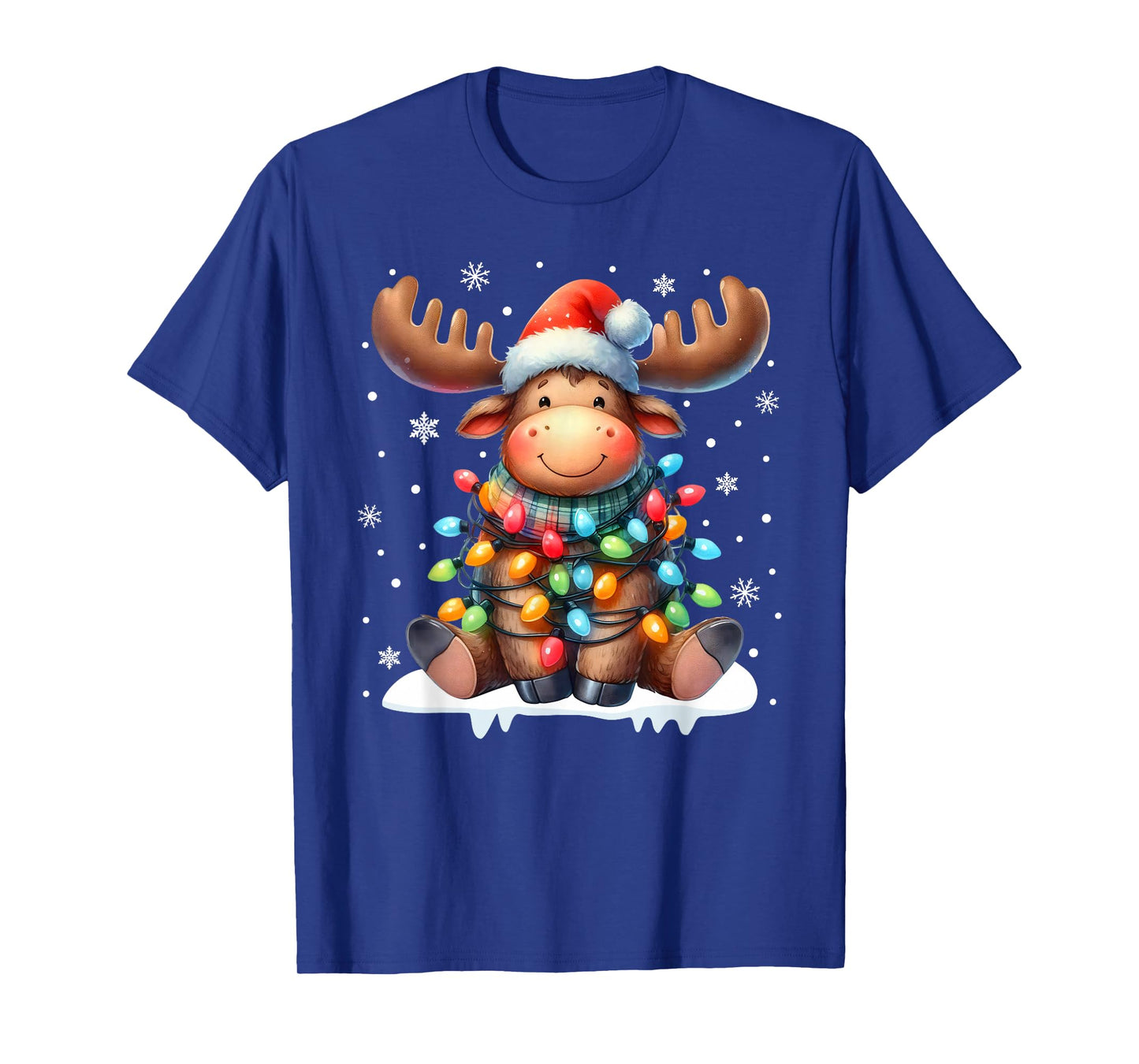 Funny Moose Christmas Pajamas Christmas Sweater Elk Moose T-Shirt