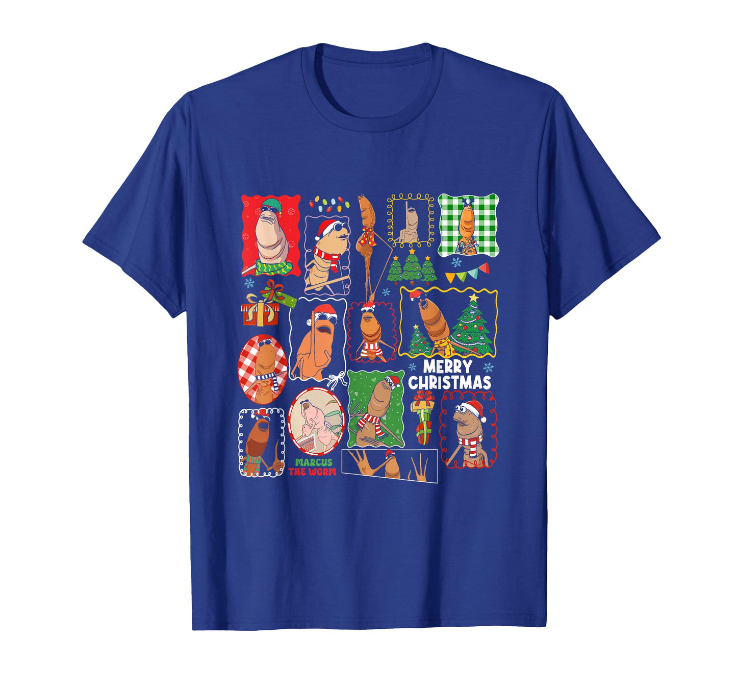 Cute Marcus The Worm Merry Christmas Santa Marcus Meme Xmas T-Shirt