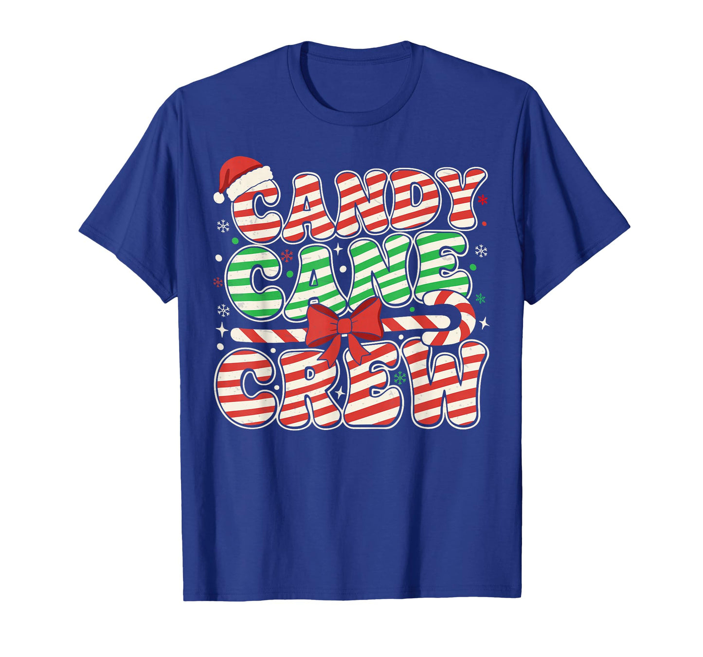 Kids Candy Cane Crew Christmas Family Men boy Women T-Shirt