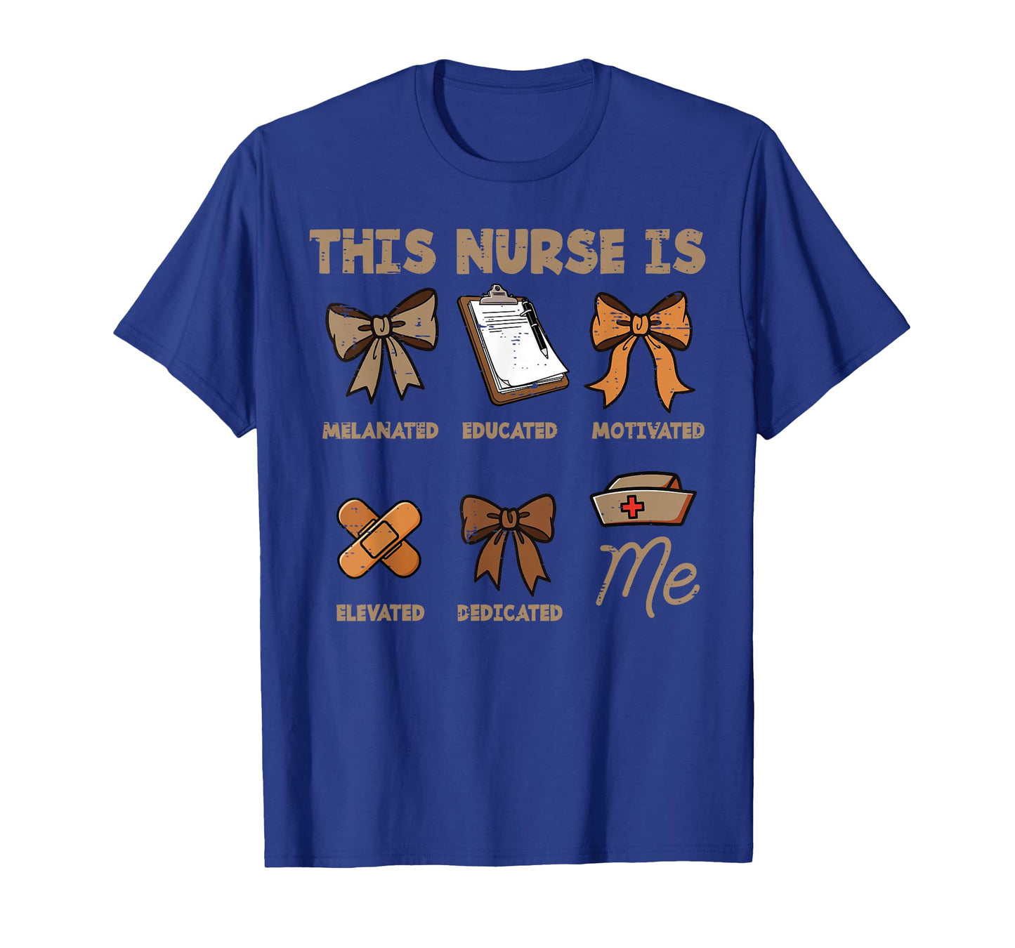 Black History This Nurse Melanated Educated Scrub Top Women T-Shirt
