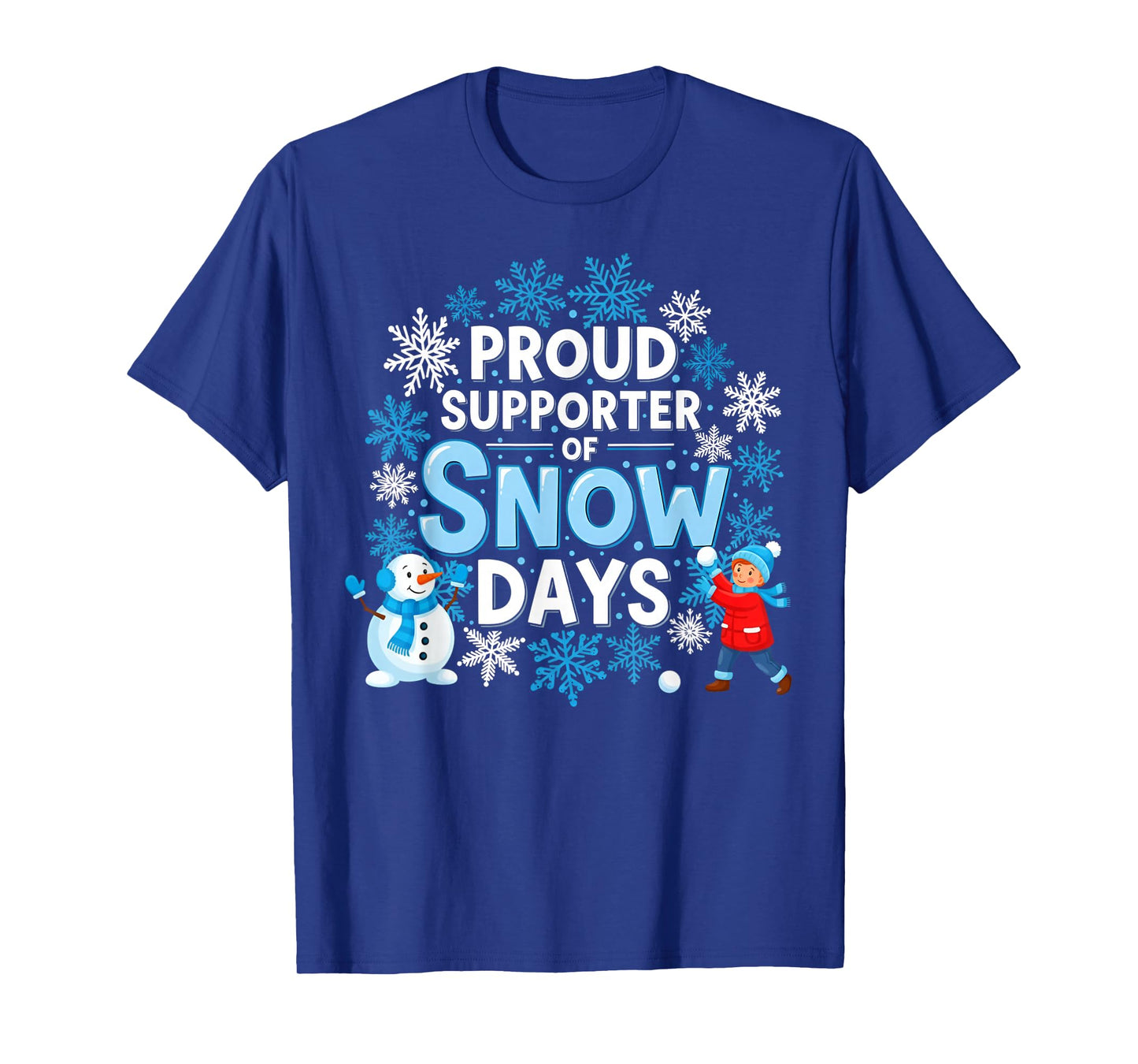 Proud Supporter Snow Days Cozy Winter Vibes Teacher Crew T-Shirt