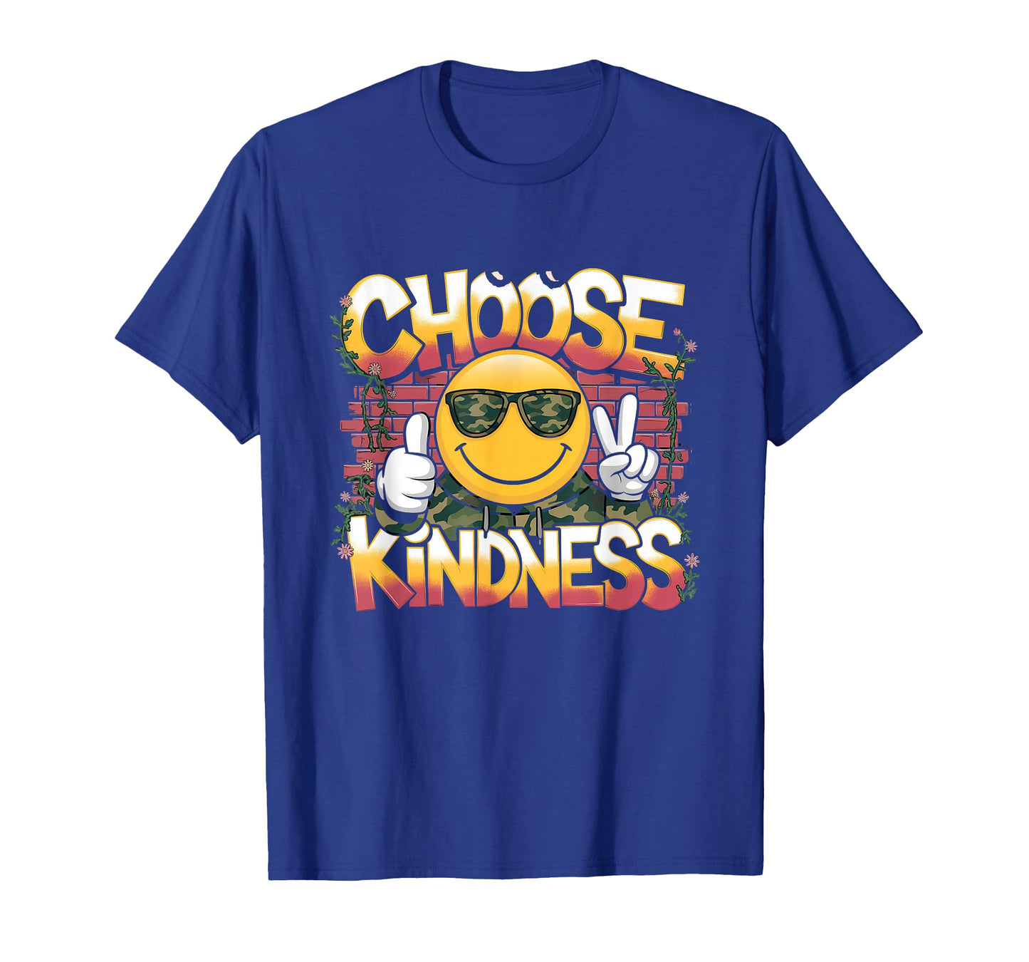 Choose Kindness Tshirt Retro Camo Camouflage Kind Kids Boys T-Shirt