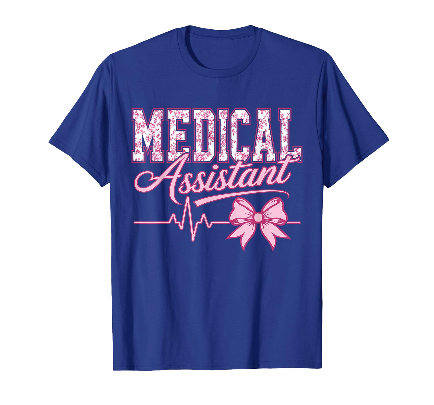 Cute Floral Pink Nurse Coquette Bow Medical Assistant T-Shirt