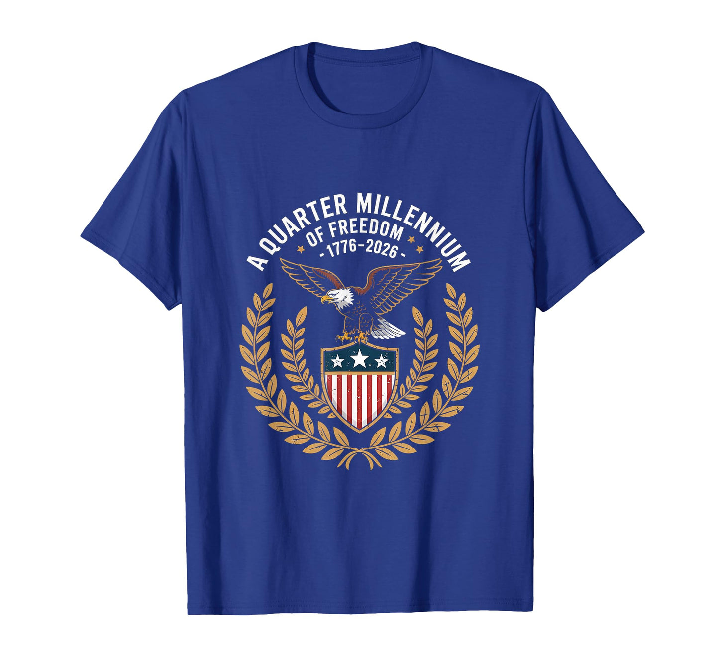 Vintage Eagle US Flag Emblem for Quarter Millennium Freedom T-Shirt