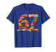 Number 67 Meme Six Seven 6 7 Building Blocks Gen Alpha Slang T-Shirt