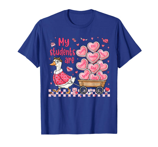 My Students are Kind Strong Goose Valentine Teacher Women T-Shirt
