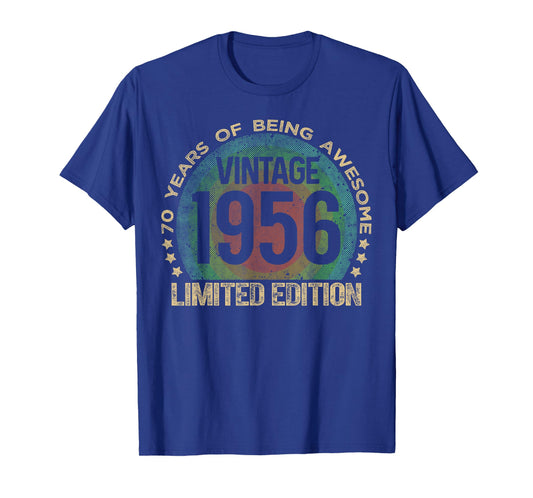 70 Year Old Gifts Vintage 1956 Limited Edition 70th Birthday T-Shirt