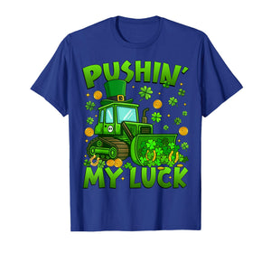 Pushing My Luck Tractor St Patricks Day Boys Toddler Kids T-Shirt