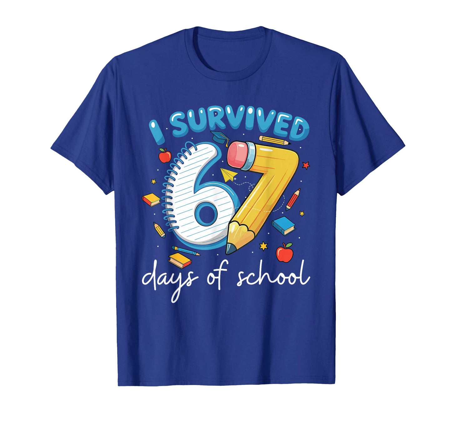 I Survived 67 Days of School Funny Leopard Student Style T-Shirt