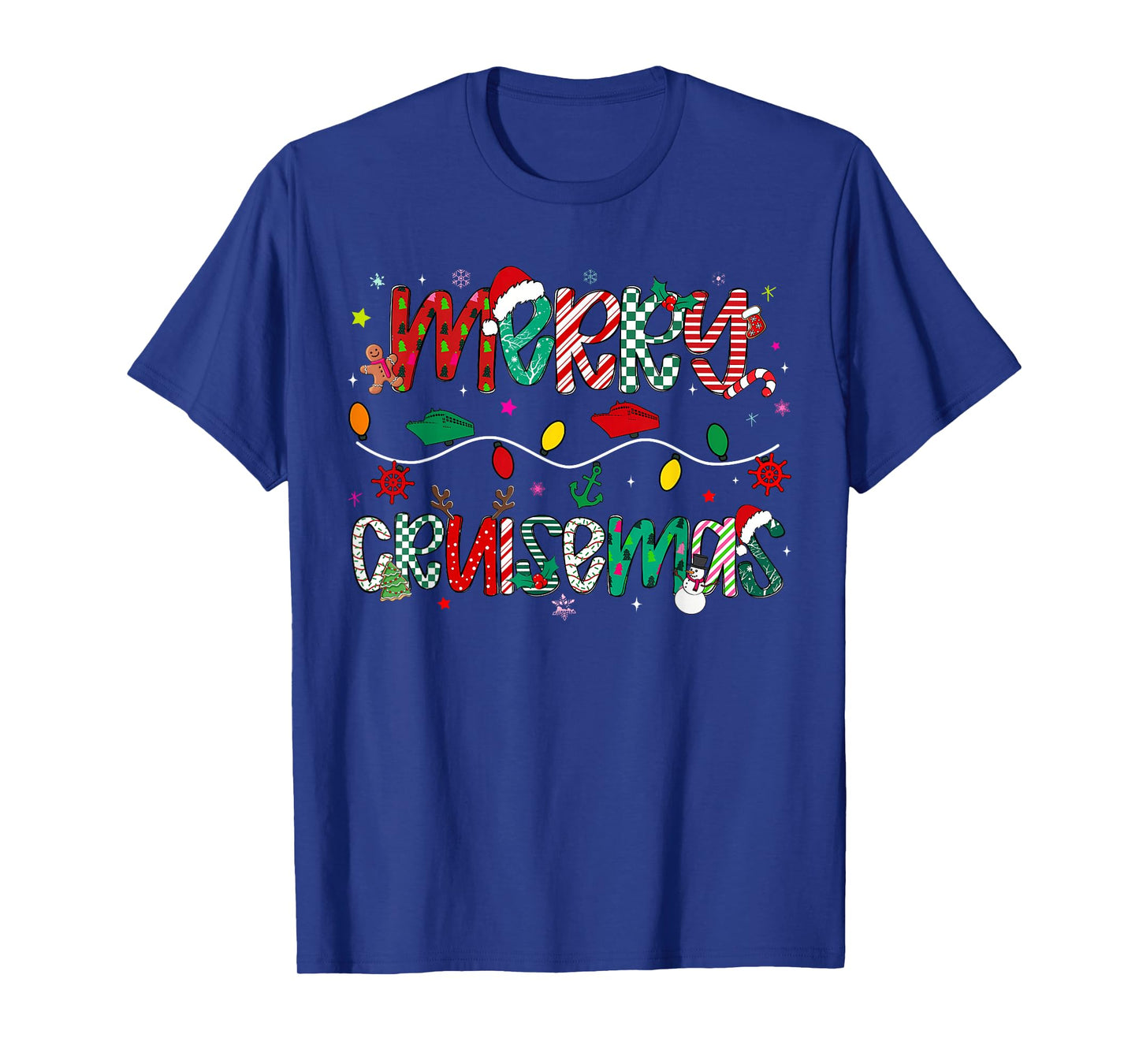 Preppy Merry Cruisemas Christmas Light Family Cruise T-Shirt