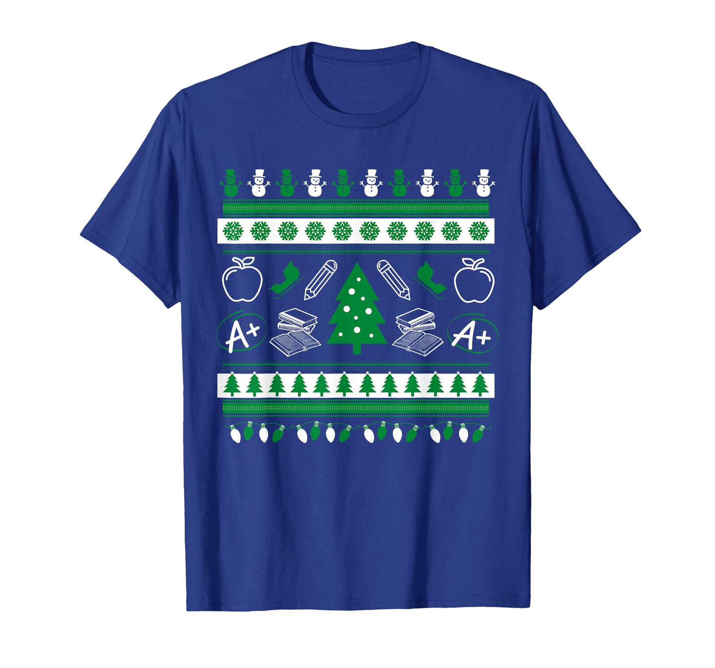Teacher Ugly Christmas Sweater Instructor Elementary School T-Shirt