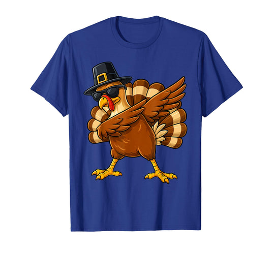 Dabbing Turkey Thanksgiving Day Boys Toddler Kids Funny Dab T-Shirt