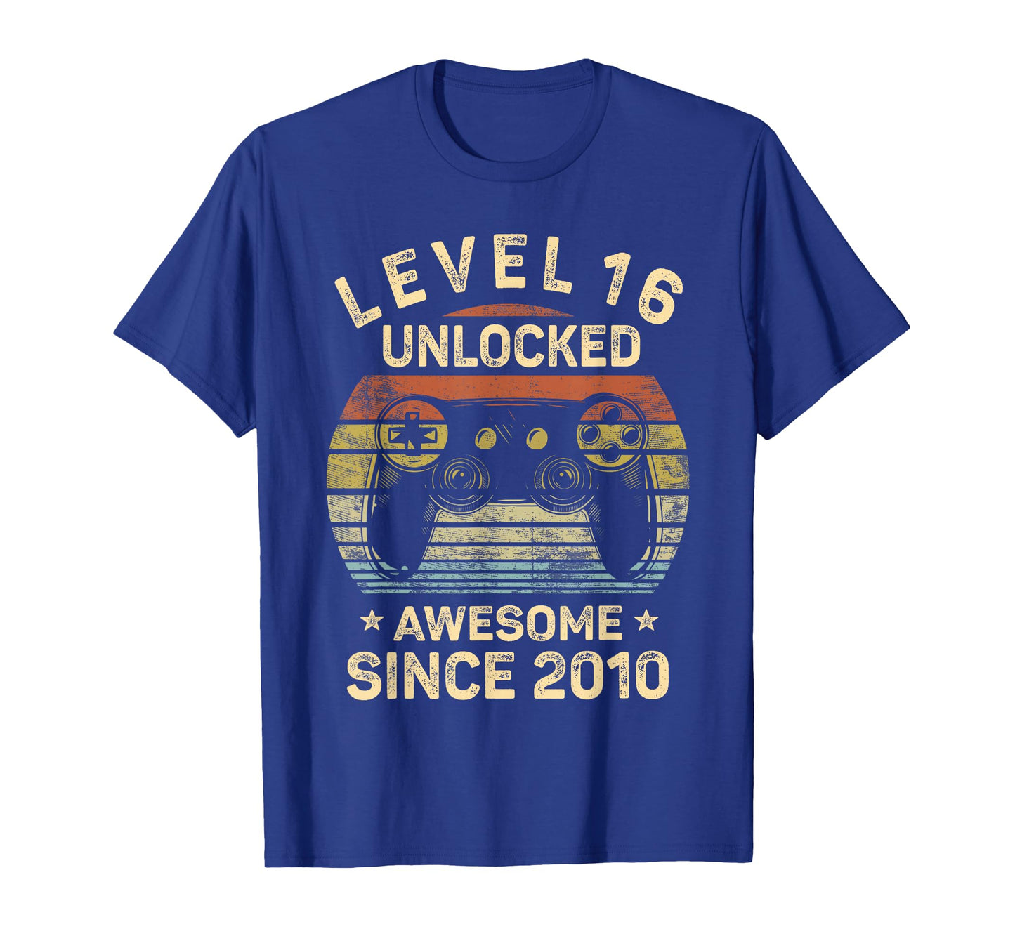 Level 16 Unlocked Awesome Since 2010 16th Birthday Gaming T-Shirt