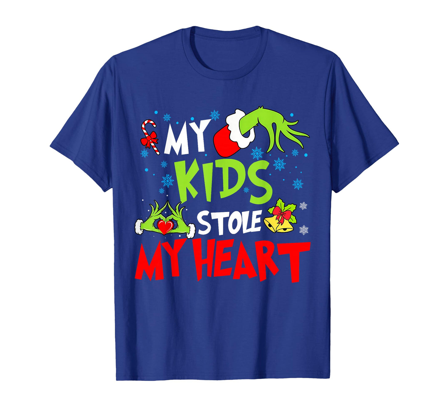 My Kids Stole Funny My Heart Matching Christmas Family T-Shirt