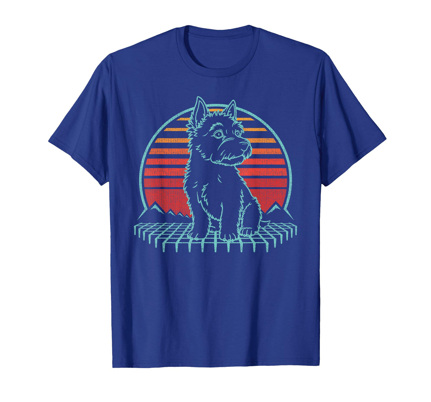 Norwich Terrier Lover Dog Owner Retro Vintage 80s T-Shirt