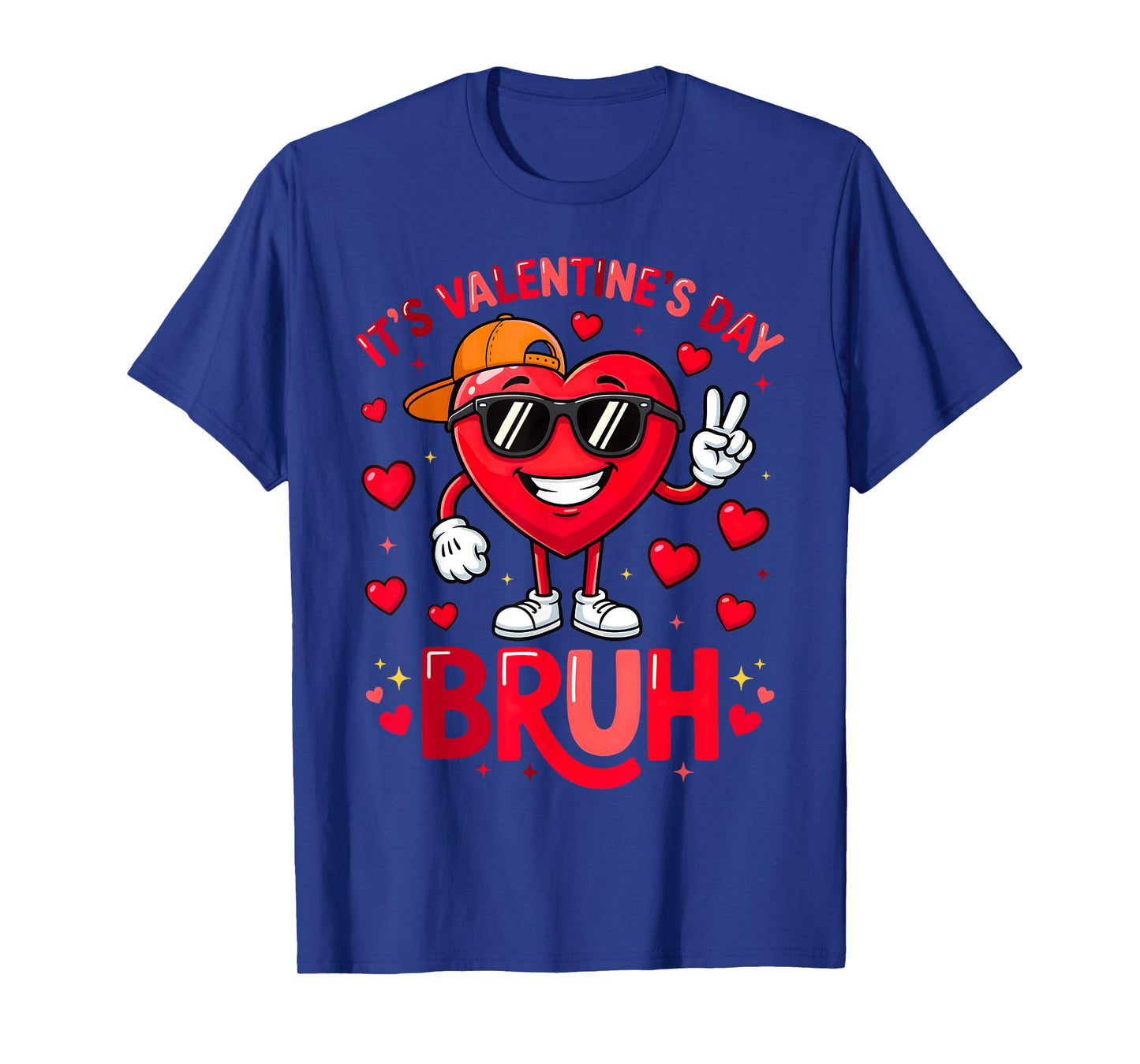 Bruh Valentines Day Boys Kids Heart Funny Valentines T-Shirt