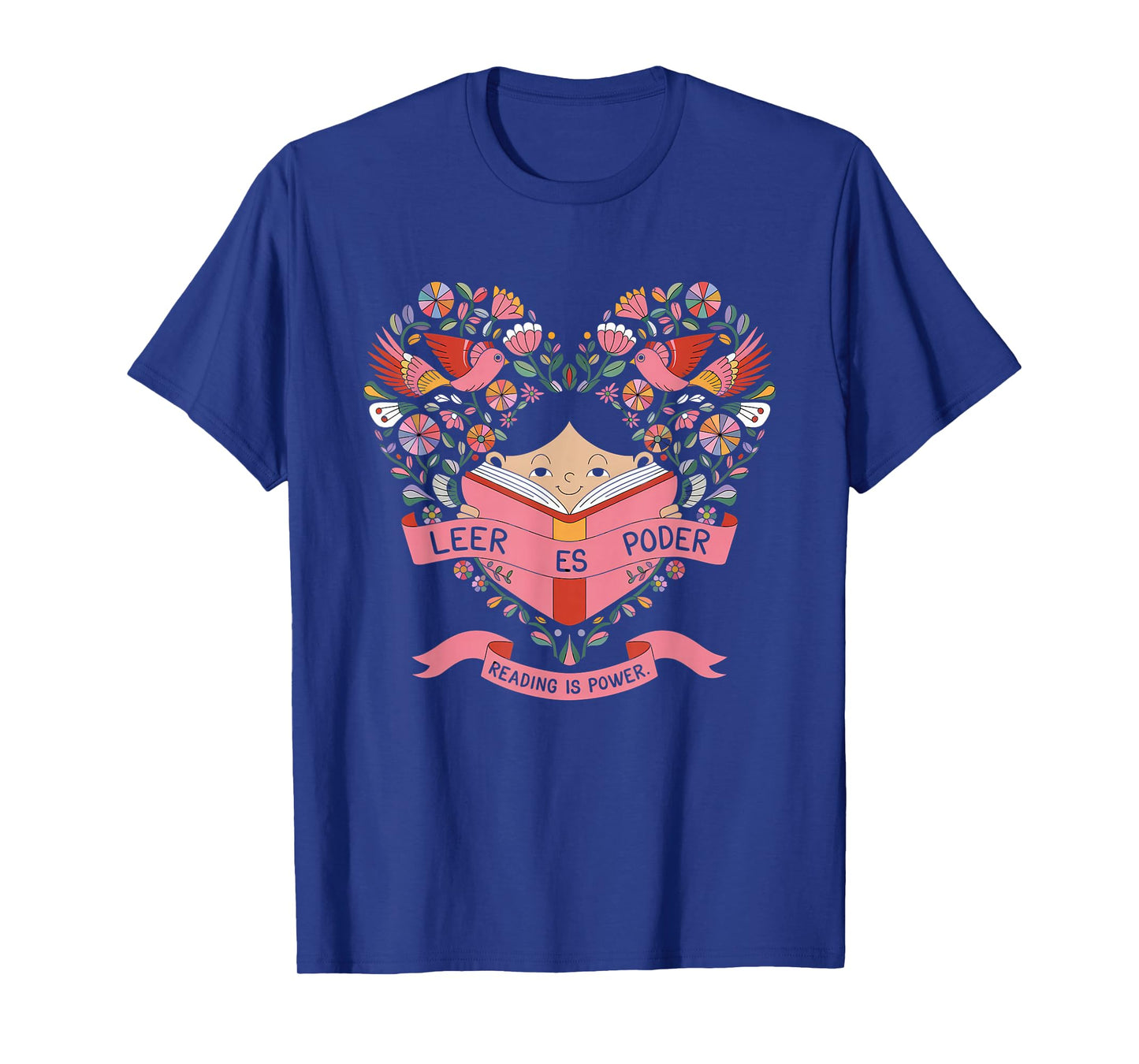 Leer ES Poder Tshirt Mexico Reading Floral Hispanic Heritage T-Shirt