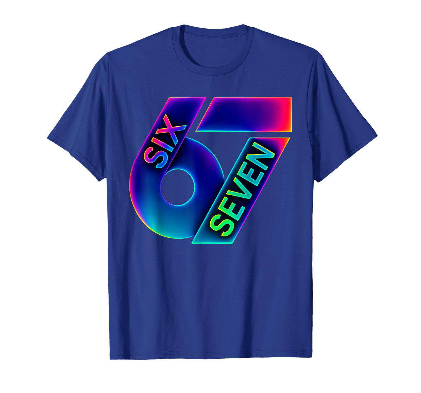 Fun Six Seven 6 7 Meme Colorful Design T-Shirt