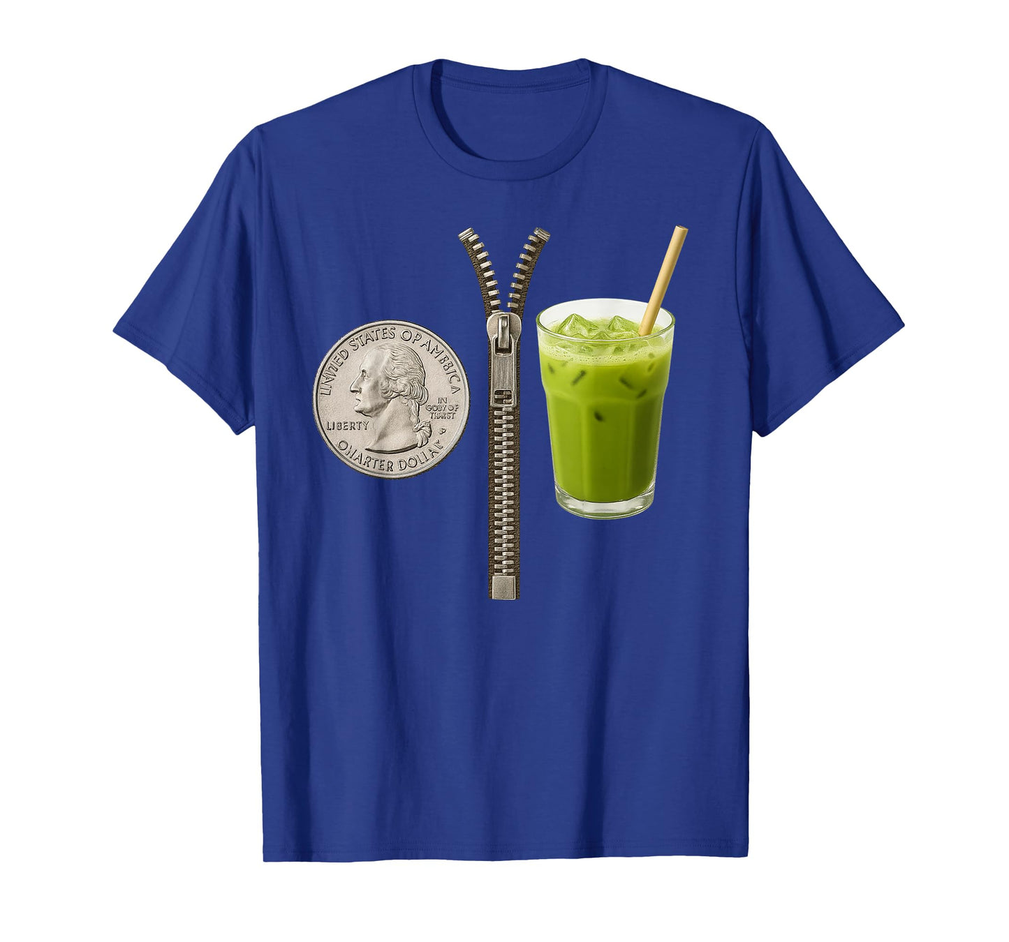Quarter Zips and Matcha Funny Meme Saying Design T-Shirt