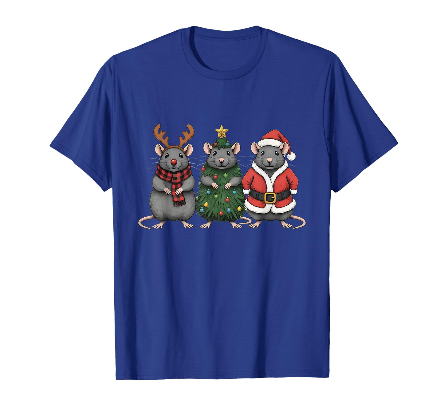Merry Ratmas Christmas Santa Rat Mouse Lover Animal Pajama T-Shirt
