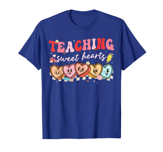 Valentine Teaching Sweet Hearts Teacher Men Women T-Shirt