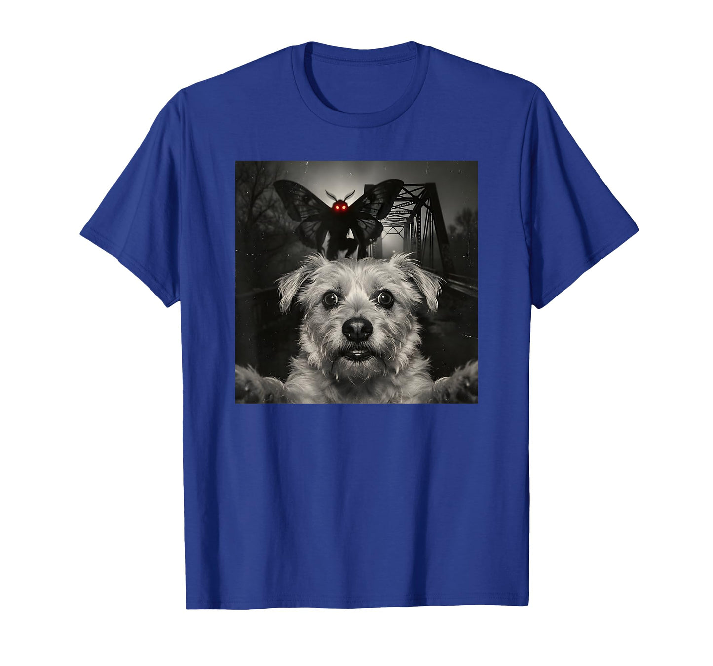 Funny Mothman Cryptid Dog Selfie - Paranoid Humor Gift T-Shirt