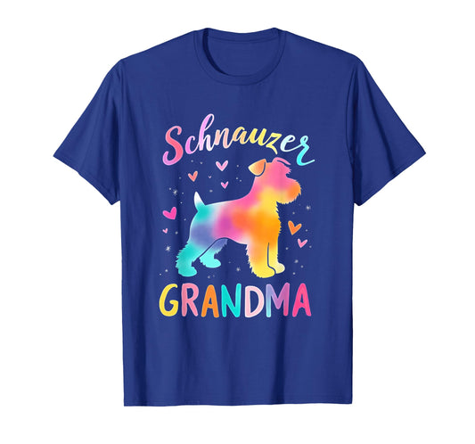 Mini Schnauzer Grandma Colorful Schnauzer Lovers T-Shirt