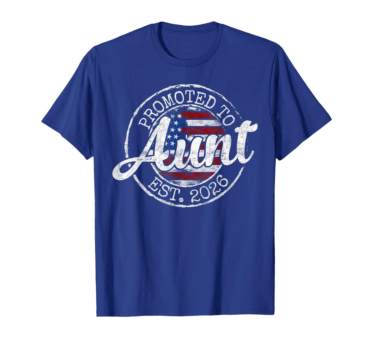 Promoted to Aunt Est 2026 Stamp First Time Auntie to Be T-Shirt